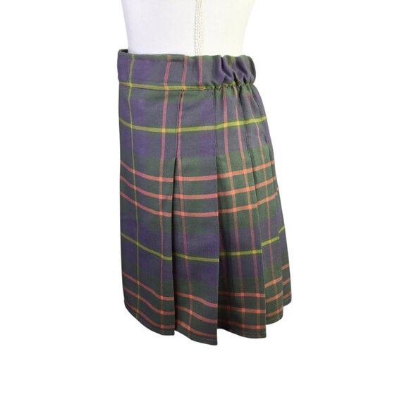 Sport Kilt Plaid Skirt Kilt Pleated Mini Size S Tartan USA Adjustable Wrap - Picture 2 of 6